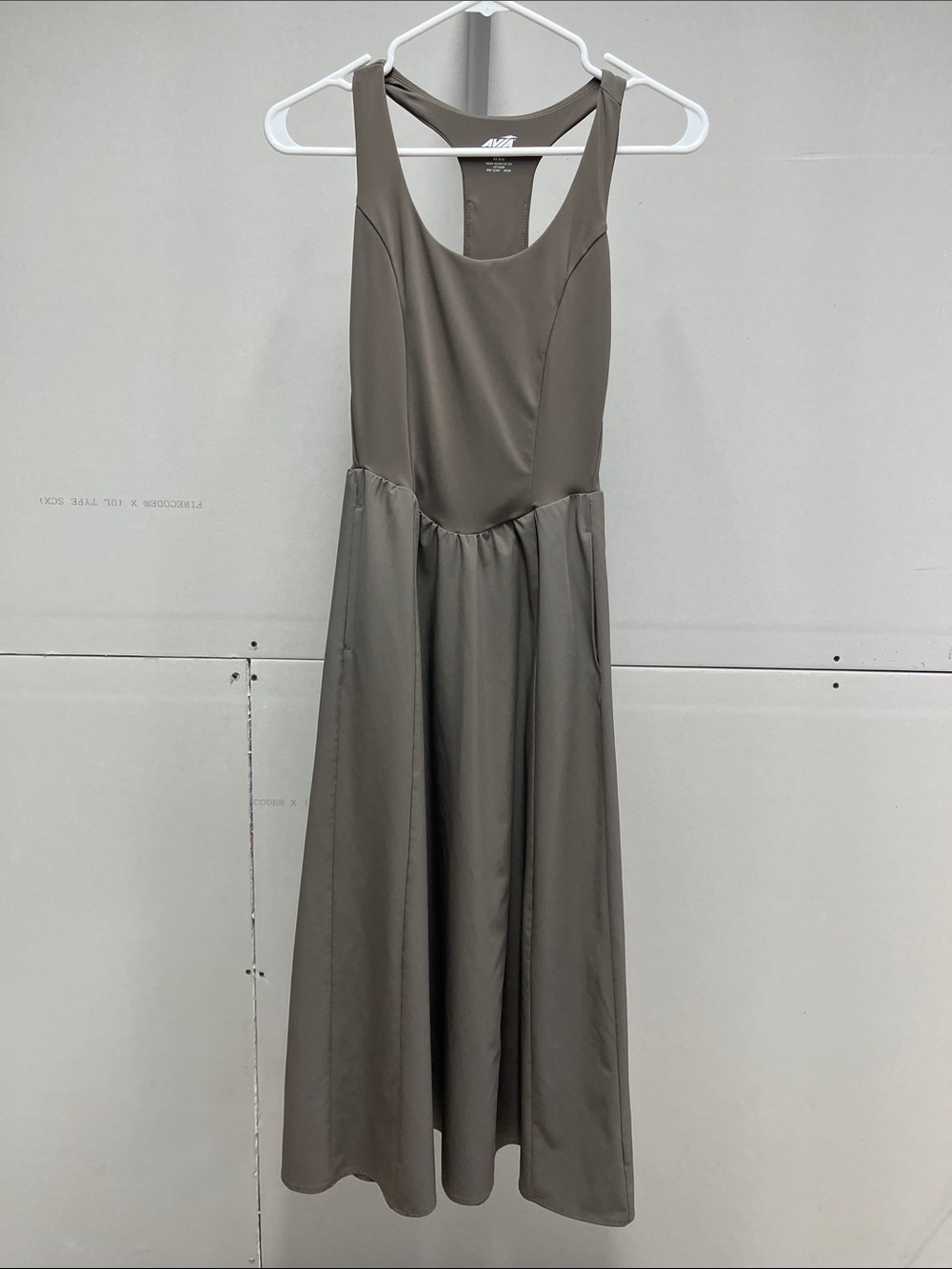 Avia Taupe Racerback Midi Dress XS (0-2)
